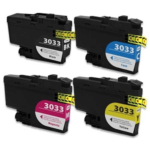 Compatible 4 Pack Brother LC3033 LC-3033  Extra High Yield Ink Cartridge MFC-J995DW MFC-J995DW XL
