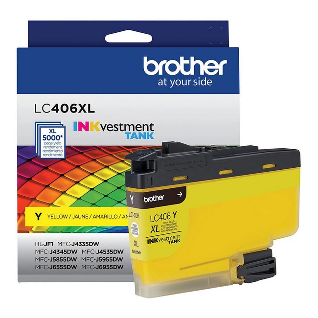 LC406 LC406XL Ink Cartridges 4-Pack - High Yield Compatible For Brother MFC-J Series Printers