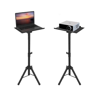  Universal Laptop Projector Tripod Stand, Foldable DJ Rack & Stand, Height Adjustable - PrimeCables