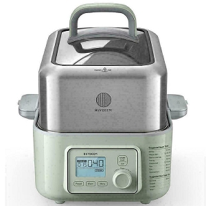  5-Quart One Touch Electric Food Steamer for Cooking, Food Steamer, Stew Pots Not Included - BUYDEEM