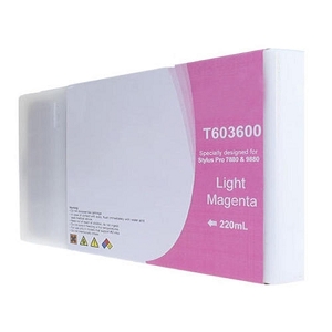 Compatible Epson T603 T603600 Light Magenta Pigment Ink Cartridge Stylus Pro 7880, 9880