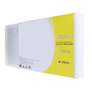 Compatible Epson T603 T603400 Yellow Pigment Ink Cartridge Stylus Pro 7880, 9880