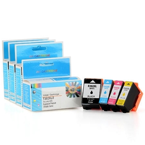 Compatible 4 Pack Epson 302XL Expression Premium XP-6000, XP-6100 Small-in-One High Yield Inkjet Cartridges
