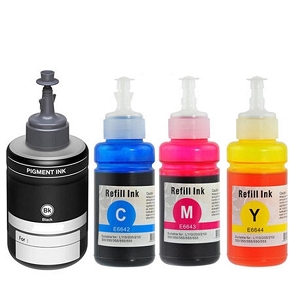 Compatible 4 Pack Epson T774 Black T664 C/M/Y ET-3600, ET-16500, ET-4550 Ink Cartridges