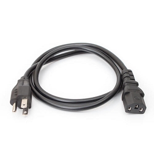 Compatible 6Ft 18AWG Universal Power Cord Cable, 5-15P to C13, 10A/125V, Black