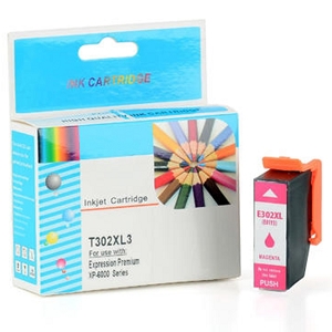Compatible Epson 302XL T302XL320 Magenta High Yield Inkjet Cartridge Expression Premium XP-6000, XP-6100 Small-in-One