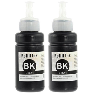 Compatible 2 Pack Epson T664 T664120 Black Ink Cartridge ET-2500 2550 2600 4500