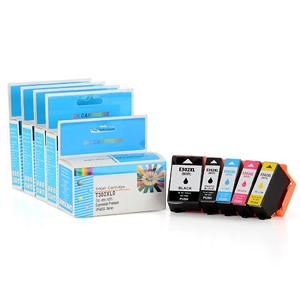 Compatible 5 Pack Epson 302XL Expression Premium XP-6000, XP-6100 Small-in-One High Yield Inkjet Cartridges