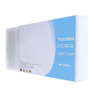Compatible Epson T603 T603500 Light Cyan Pigment Ink Cartridge Stylus Pro 7880, 9880
