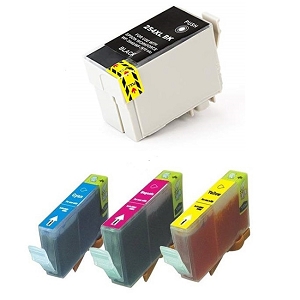 Compatible 4 Pack Epson T254XL Black and T252XL C/M/Y  High Yield Inkjet Cartridge WorkForce WF-7110 WF-7610 WF-7620 WF-7710