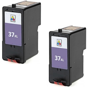 Compatible 2 Pack Lexmark 37XL 18C2180 Tri-Color Inkjet Cartridge X3650 X4650 X5650 X6650 X6675 Z2420
