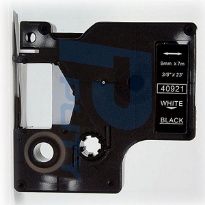 Compatible Dymo 40921 9mm White On Black D1 Label Tape, 