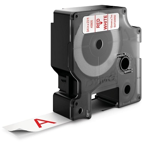 Compatible Dymo D1 45805 19mm (0.75 Inch Red on White D1 Label Tape, 