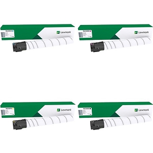 4 Pack Made By Lexmark 76C00 Standard Yield Toner Cartridges CS921, CS923, CX920, CX921, CX922, CX923, CX924