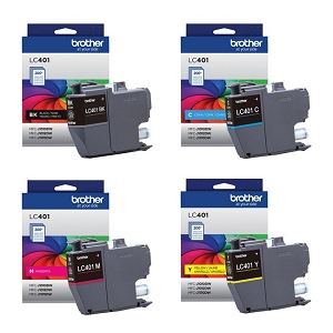  4 Pack Made By Brother LC401 BK,C,M,Y Ink Cartridge, for MFC-J1010DW, MFC-J1012DW, MFC-J1170DW