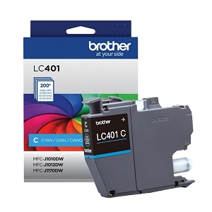 Made By Brother LC401CS Cyan Ink Cartridge, for MFC-J1010DW, MFC-J1012DW, MFC-J1170DW