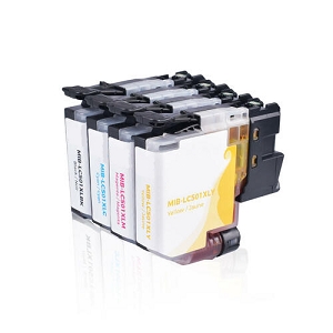 Compatible Brother LC501XL SET Ink Cartridge High Yield Combo BK/C/M/Y, for MFC-J1260DW, J1260W, J1360DW, J1410DW