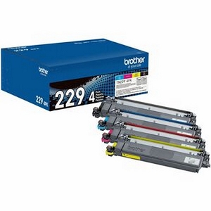 Made By Brother TN229 Standard Yield Laser Toner Cartridge - 4 pack - Bk / C / M / Y, for HL & MFC Series