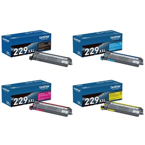 Made By Brother 4 Pack TN229XXL Toner Cartridge Combo Super High Yield BK/C/M/Y, Brother HL-L3295CDW, HL-L8245CDW, MFC-L3780CDW, MFC-L8395CDW