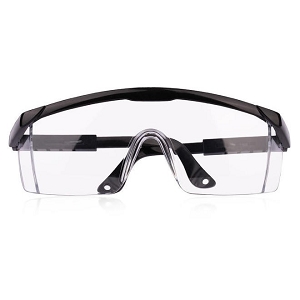 Lightweight Clear Wide-Vision Protective Glasses With Adjustable Length Temples 