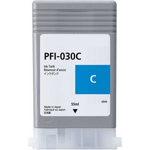Compatible Canon PFI-030C Cyan Ink Cartridge (3490C001AA), for ImagePROGRAF TA-20, ImagePROGRAF TA-30