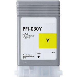 Compatible Canon PFI-030Y Yellow Ink Cartridge (3492C001AA), for ImagePROGRAF TA-20, ImagePROGRAF TA-30