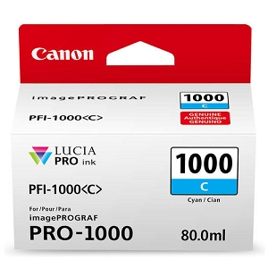 Made By Canon 0547C002, PFI-1000C Cyan Pigment Ink Cartridge