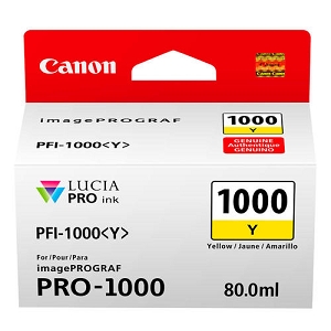 Made By Canon 0549C002, PFI-1000Y Yellow Pigment Ink Cartridge