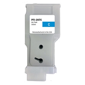 Compatible Canon PFI-207C  Cyan Ink Cartridge 8790B001AA, for ImagePROGRAF iPF680, iPF685, iPF780, iPF785