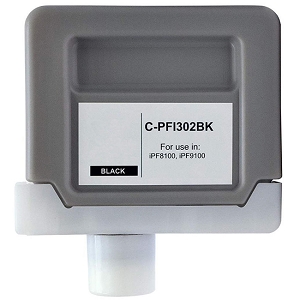 Compatible Canon PFI-302BK  Black Ink Cartridge for ImagePROGRAF iPF8100,  iPF9100