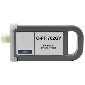 Compatible Canon PFI-702GY  Gray Ink High Yield Cartridge 700ML for ImagePROGRAF iPF8100,  iPF9100