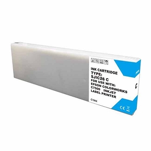 Compatible Epson TM-C7500 Cyan Ink Cartridge SJIC26P(C), for Epson ColorWorks TM-C7500