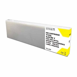 Compatible Epson TM-C7500 Yellow Ink Cartridge SJIC26P(Y), for Epson ColorWorks TM-C7500