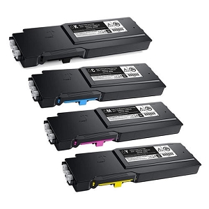 Compatible Dell 593 4 Pack BCBC BCBF BCBE BCBD Compatible Toner Cartridge Combo for Dell S3840, S3845