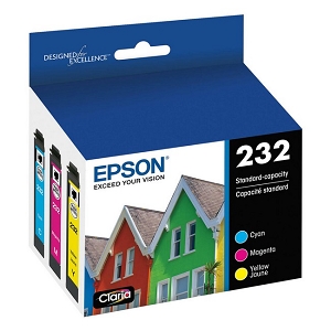 Made By Epson 232 T232520-S Original Ink Cartridge Combo C/M/Y, for Home XP-4200, 4205, WorkForce WF-2930, WF-2950