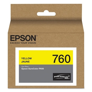 Made By Epson 760 T760420 Yellow Ink Cartridge SureColor P600 Wide Format