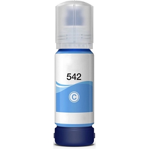 Compatible Epson T542 T542220-S  Cyan Ink Bottle Extra High Yield, for EcoTank Pro, and WorkForce..
