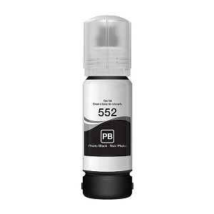 Compatible Epson T552 T552120-S  Photo Black Ink Bottle High Yield, for ET-8500, 8550