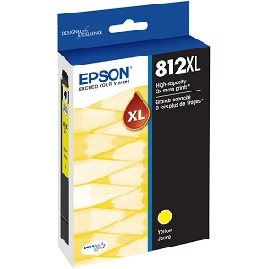 Made By Epson T812XL T812XL420-S Yellow Ink Cartridge High Yield