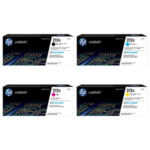 Made By HP 212X Toner Cartridge Combo BK/C/M/Y, for MFP M578f, MFP M578c, M554dn Printer