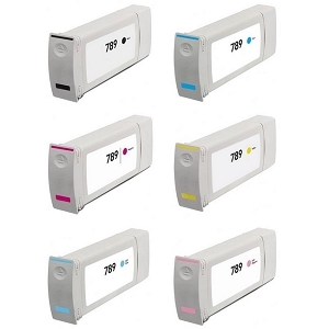 Compatible 6 Pack  HP 789 SET Light Magenta Ink Cartridge BK/C/M/Y/LC/LM, for DesignJet L25500