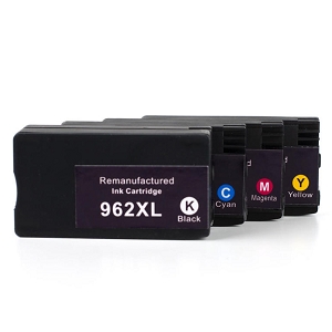 Compatible HP 962XL SET  Black, Cyan, Magenta, and Yellow High Yield Ink Cartridge OfficeJet Pro 9010, 9015, 9016, 9018, 9020, 9025, 9028