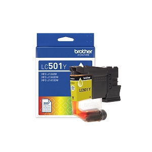 Made By Brother LC501Y Standard Yield Yellow Ink Cartridge, for MFC-J1260DW, J1260W, J1360DW, J1410DW