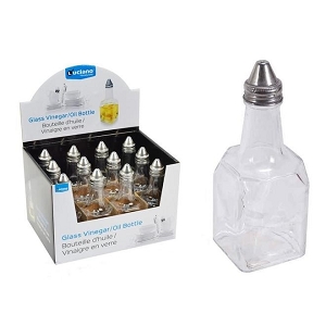 Clear Glass Olive Oil and Vinegar Dispenser Bottle, Kitchen Preserving Glassware, 6