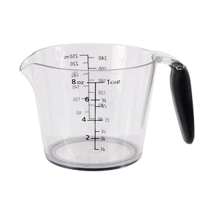 L.Gourmet Measuring Cup With Non-slip Base & Soft Grip Handle 1-cup 1Pc