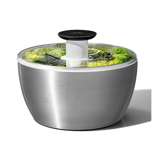 OXO Good Grips STEEL Stainless Steel Salad Spinner 6.34 Qt/ 6L - OXO