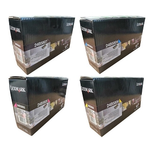 Made By  Lexmark 24B5807 24B5804 24B5805 24B5806 Original Toner Cartridge Combo High Yield, for CS, and X Series