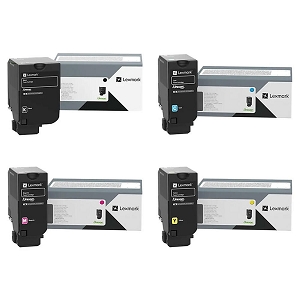 Made By Lexmark 81C0X10 81C0X20 81C0X30 81C0X40 Toner Cartridge Combo Extra High Yield BK/C/M/Y
