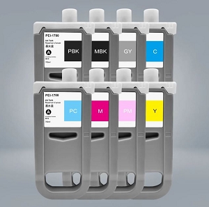 Compatible Canon ImagePROGRAF PFI-1700 SET 8 Pack Combo Ink Cartridge