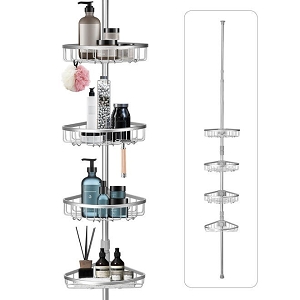 Rustproof Aluminum Shower Caddy Corner Organizer for Bathroom with 4 Baskets - STORA